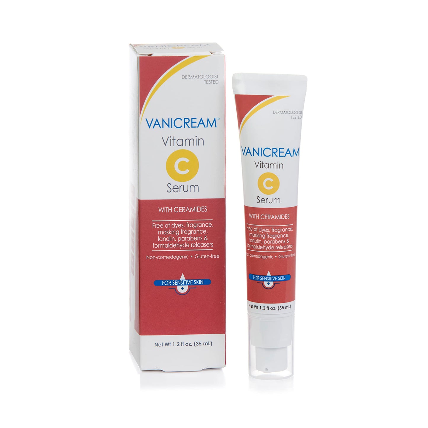 Vanicream Vitamin C Serum - Free of Dyes Fragrance Masking Fragrance Lanolin Parabens & Formaldehyde Releasers - For Sensitive Skin - 1.2 Fl Oz