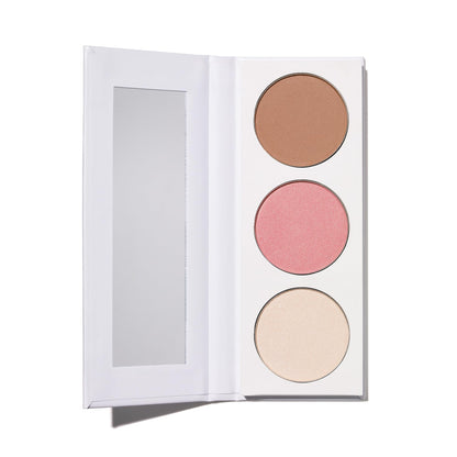 Well People Power Palette Powder Face Trio Face Powder Makeup Palette For A Sun-kissed Glow Hydrates Skin Vegan & Cruelty-free Empowerment